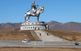 Världens största staty på Djingis Khan finns i Mongoliet.