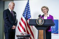 EU-kommissionens ordförande Ursula von der Leyen och USA:s president Joe Biden.