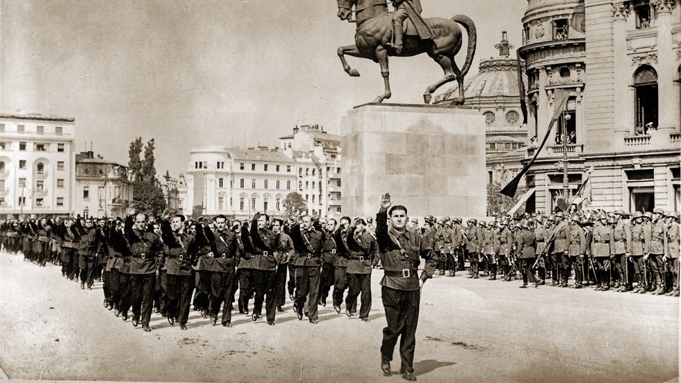 Medlemmar av det fascistiska Järngardet 1940.