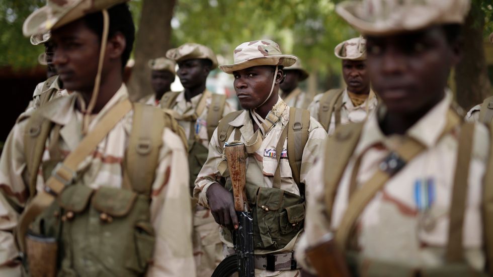 Regeringsoldater i Tchad. Arkivbild.