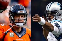 Peyton Manning och Cam Newton, quarterbackar i Denver Broncos respektive Carolina Panthers.