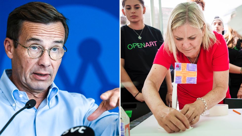 Ulf Kristersson (M) och Magdalena Andersson (S).