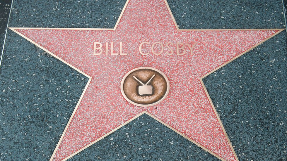 Någon hade tidigare klottrat ”våldtäktsman” på Bill Cosbys stjärna på Hollywood Walk of Fame.