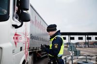 Michael Sundström, insatsledare vid gränspolisen i Malmö. På bild kontrolleras alla fordon som kommer från Danmark över Öresundsbron.