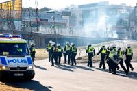 Norrköping i söndags – där tre personer skottskadades i samband med en polisinsats.