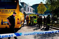 Cyklisten hamnade under en buss vid en olycka på Stadsgårdskajen.