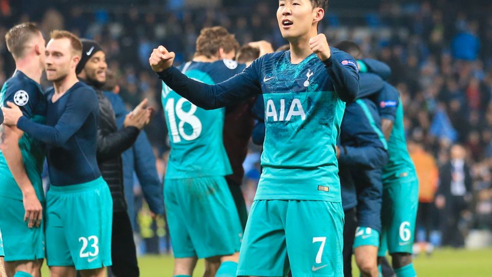 Son Heung-Min gjorde tre av Tottenhams fyra mål som tog Londonlaget till en historisk Champions League-semifinal, efter totalt 4–4 och fler gjorda bortamål i kvartsfinalen mot Manchester City.