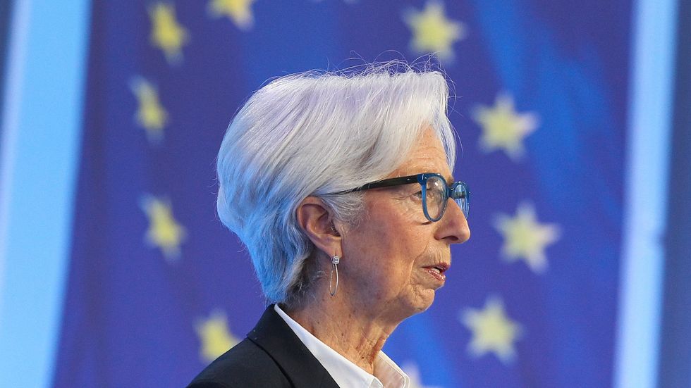 Christine Lagarde, ordförande i den europeiska centralbanken som nu kallar till krismöte. Arkivbild.