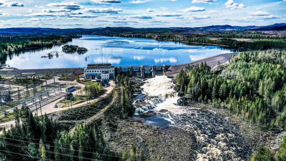 Vattenkraftverket Laforsen i Hälsingland.