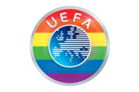 Uefas nya regnbågsfärgade logga.