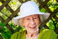 102-åriga Ingegerd Brusewitz lyckas se positivt på tillvaron under denna svåra tid.