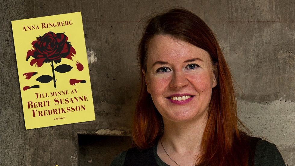 Anna Ringberg är född 1980 och bor i Stockholm. Hennes debutroman ”Boys” nominerades till Borås Tidnings debutantpris. ”Till minne av Berit Susanne Fredriksson” är hennes andra roman.