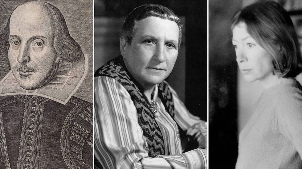 Dillonska meningsskapare: William Shakespeare, Gertrude Stein och Joan Didion.