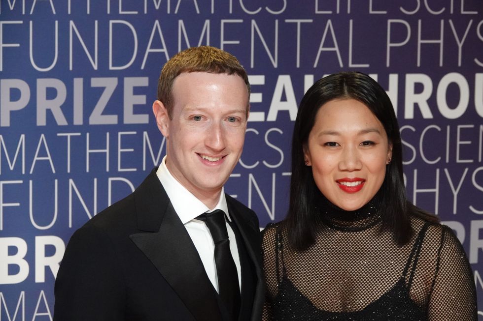Mark Zuckerberg tillsammans med sin fru Priscilla Chan.