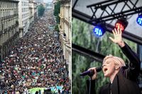 I Turin fyllde gatorna – i Stockholm sjöng Robyn för de tiotusentals demonstranterna.