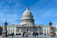 Kongressbyggnaden Kapitolium, där senaten och representanthuset har sina säten, i Washington DC.