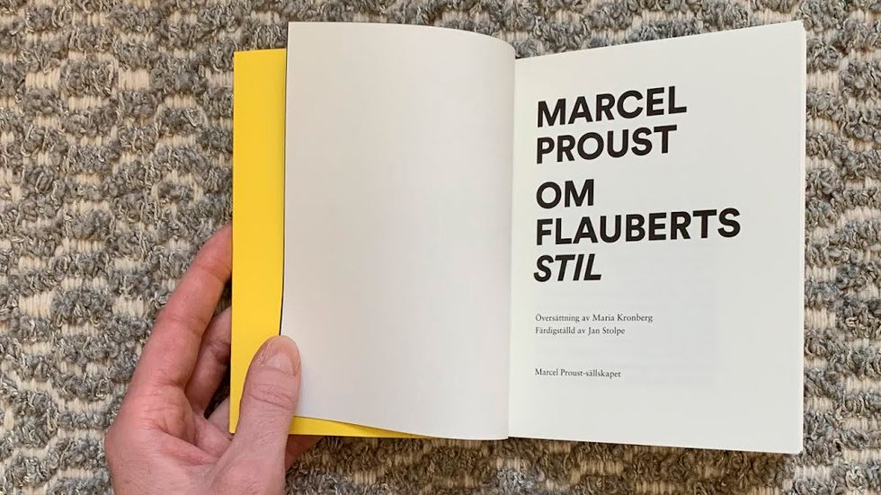 Marcel Proust-sällskapet har gett ut Marcel Prousts  fascinerande text om Flauberts ”stil” på svenska.