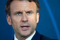 Frankrikes president Emmanuel Macron lovar fortsatt stöd till Ukraina. Arkivbild.