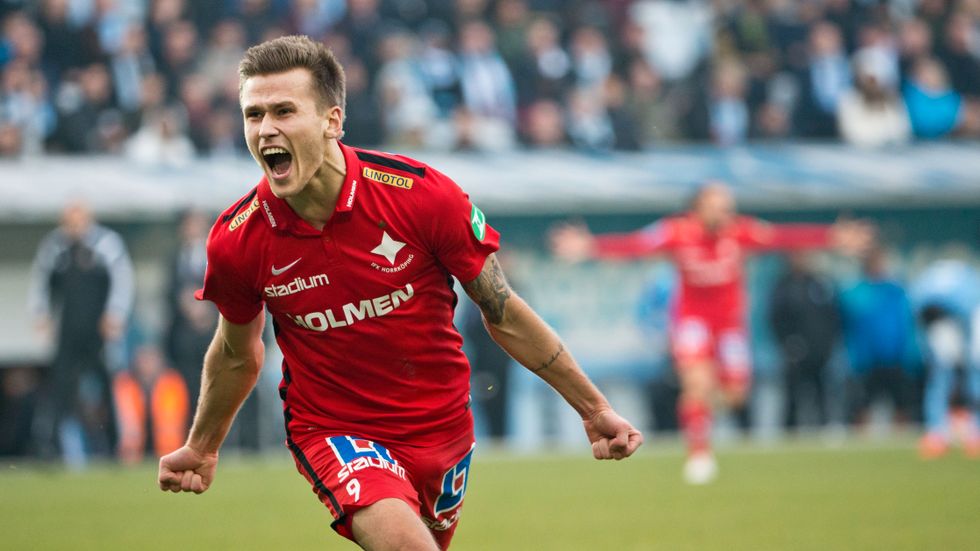 Arnór Traustason i IFK Norrköping-tröjan 2015. Arkivbild.