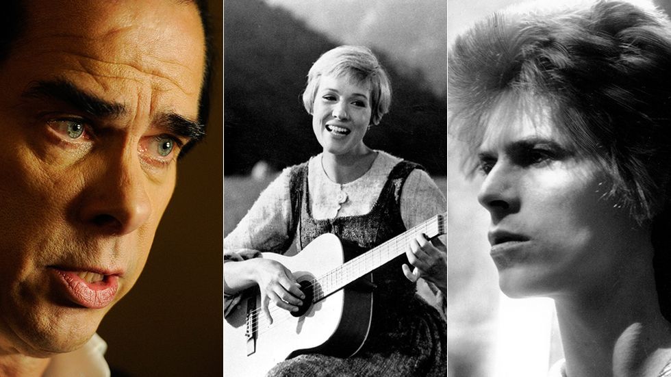 Nick Cave, Julie Andrews och David Bowie.