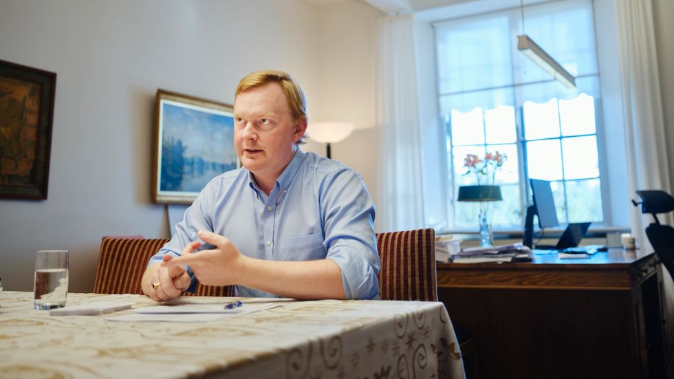 Dennis Wedin (M), bostad- och fastigetsborgarråd i Stockholms stad.