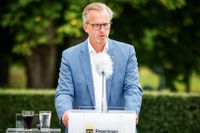 Finansminister Mikael Damberg redogör för det ekonomiska läget och förutsättningarna för 2023 års budget under pressträff på Harpsund.