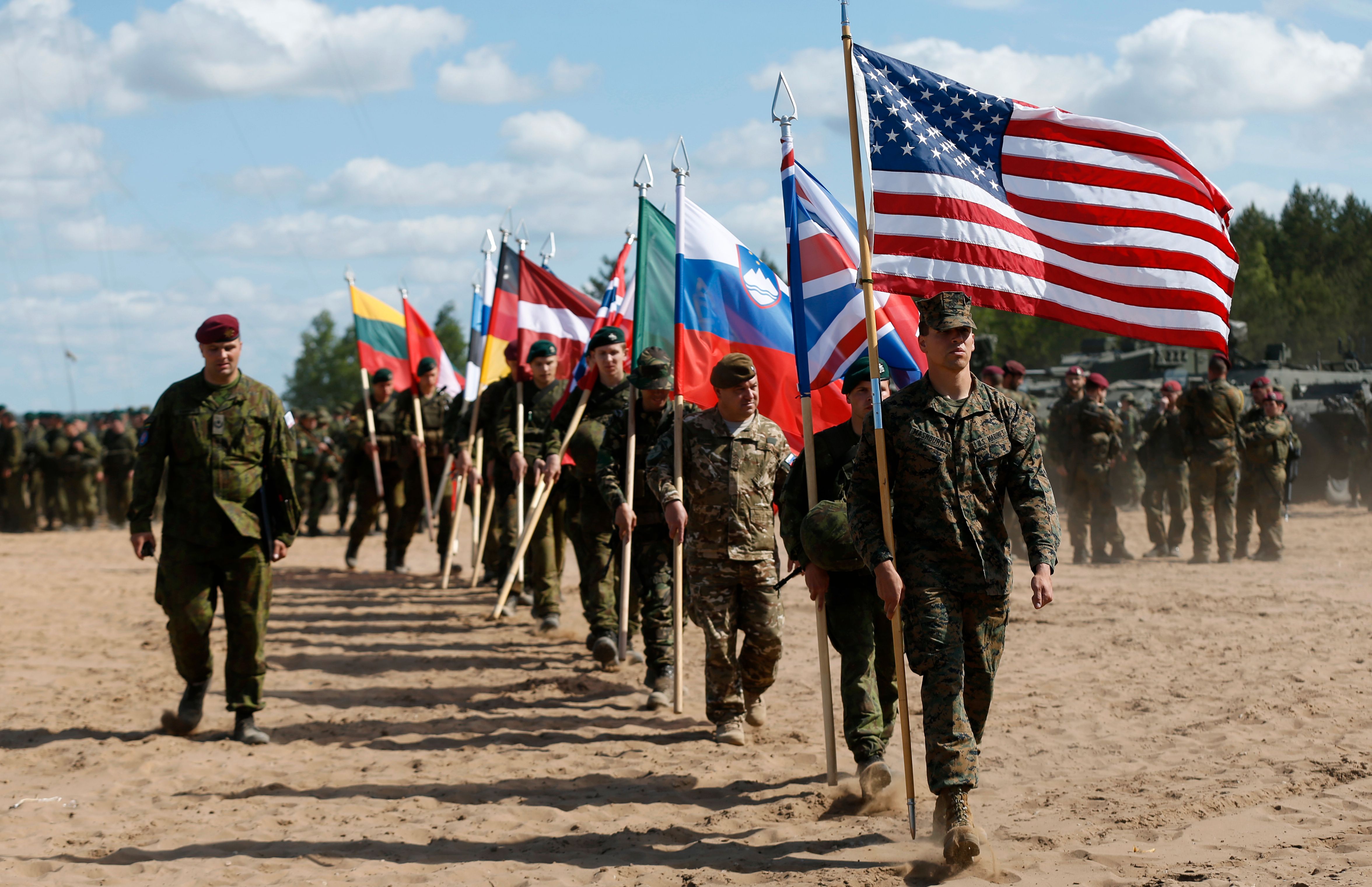 Inledning av Natoövningen Saber Strike i Litauen 2015.