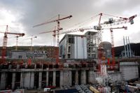 Bygget av en tredje generationens reaktor i Flamanville, Frankrike, 2009.