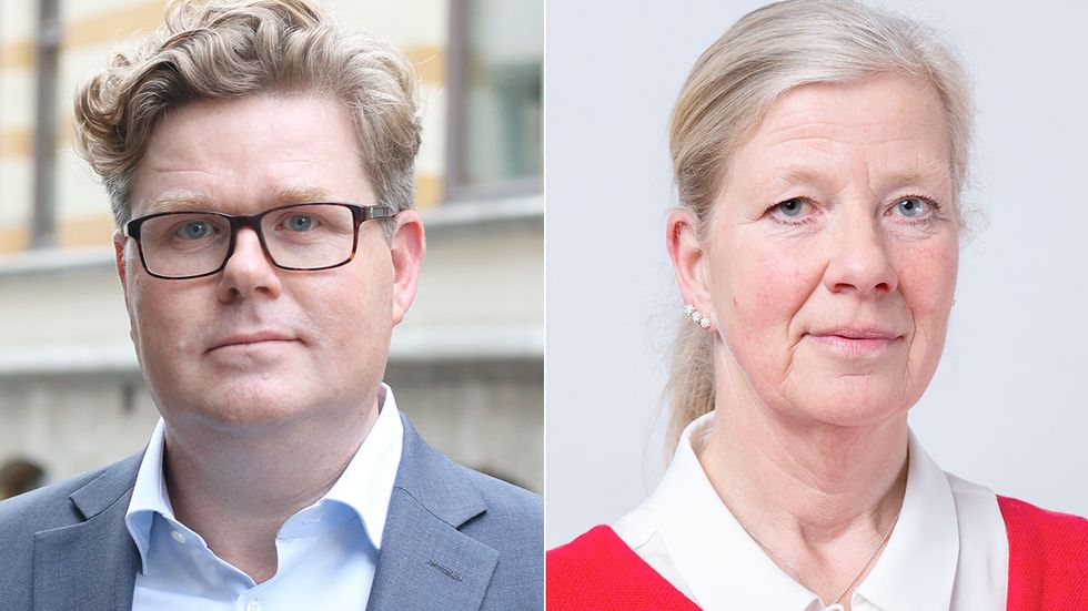 Gunnar Strömmer och Kristina Axén Olin. 