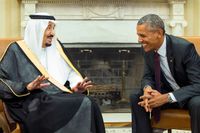 Kung Salman bin Abd al-Aziz Al Saud i samtal med president Barack Obama i september i fjol.