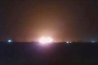 En bild från en video som kan visa nedskjutningen av det ukrainska planet utanför Teheran i förra veckan. Arkivbild.