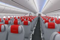 Flygplanen har 291 säten fördelade i Business Class och ekonomi klass.