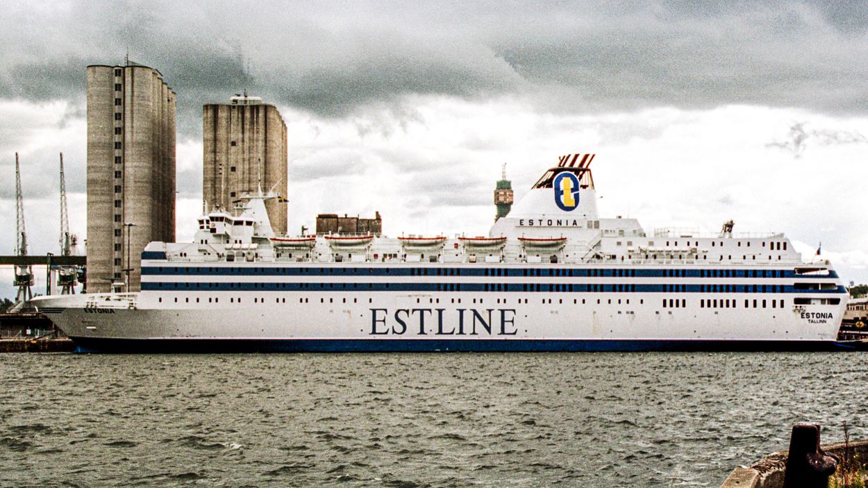 Fartyget M/S Estonia i Värtahamnen året före förlisningen. 