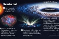 Svarta hål kan uppstå efter att en stjärna kollapsat och exploderat i en så kallad supernova.
